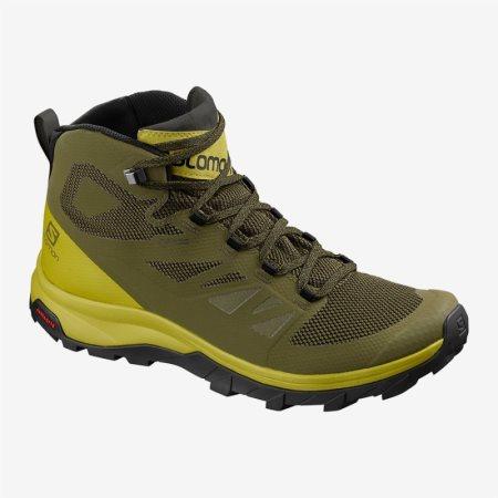 Salomon OUTline Mid GTX Panske Turistické Topánky - Olivovo Zelená (SK 1-SCB)